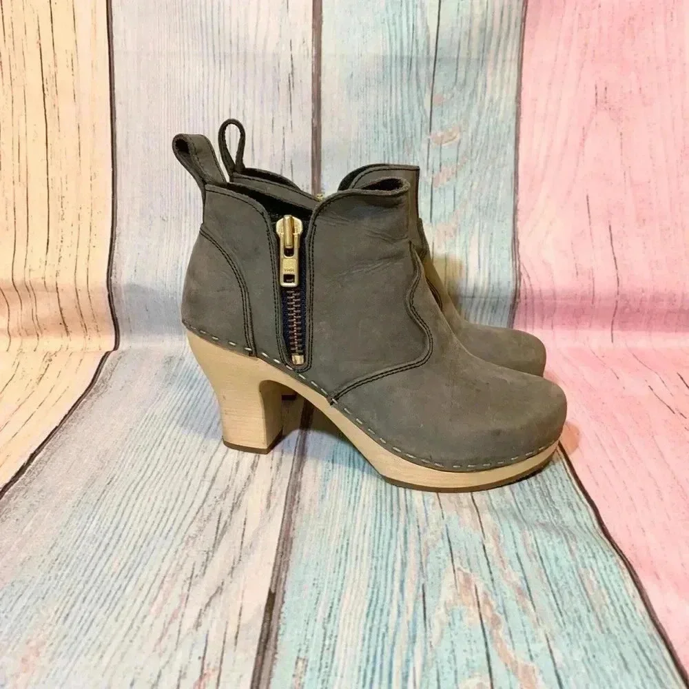 Toffel clog ankle high heel booties - Picture 8 of 13